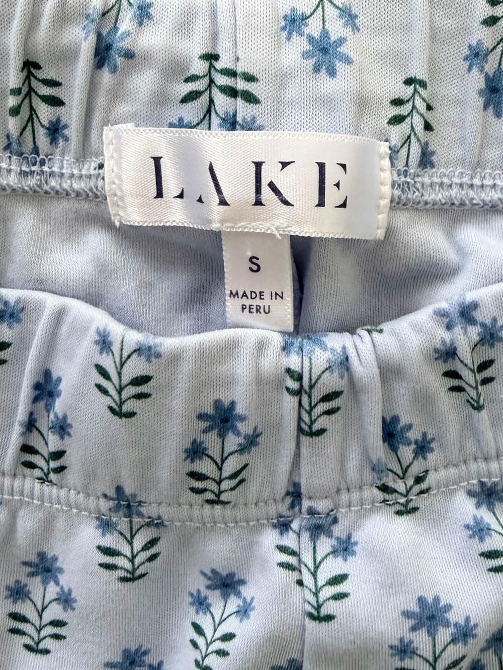 LAKE Pima Long-Long Set in Blue Floral Small - Picture 5 of 7